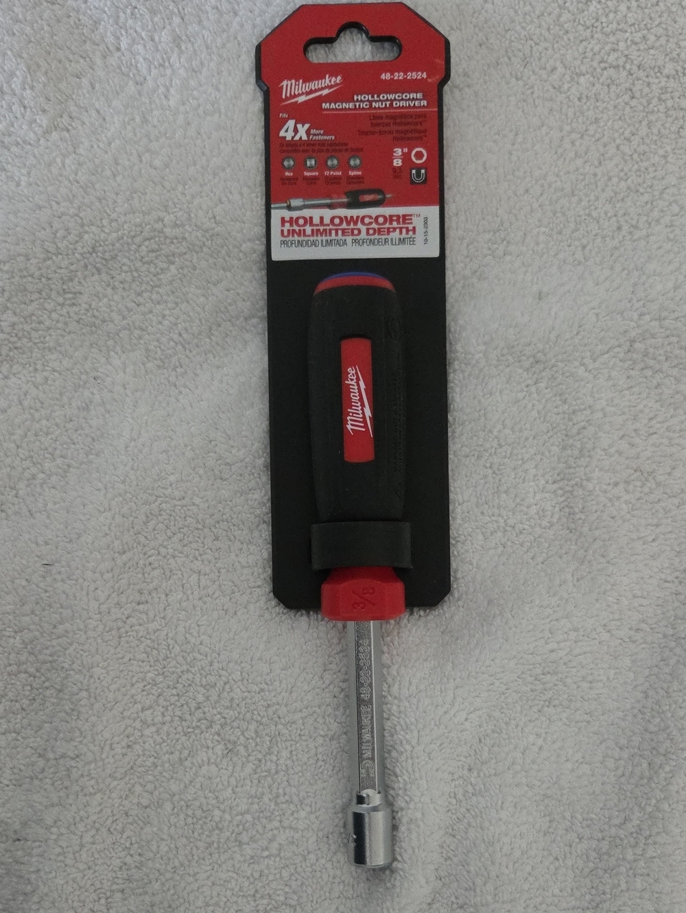 Milwaukee Red and Black Hollowcore Magnetic Nut Driver